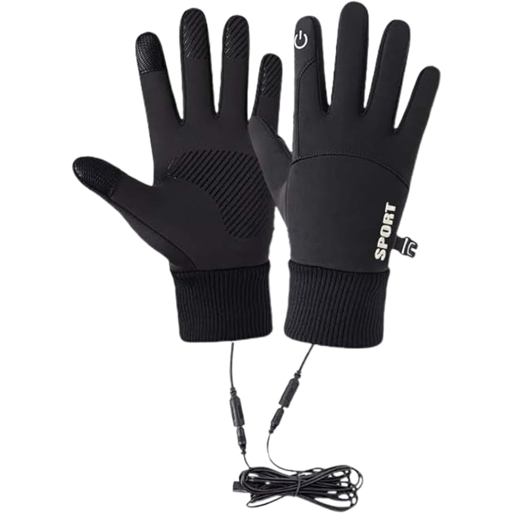 Verwarmde Herenhandschoenen – Touchscreen Vingertoppen – Antislip Grip