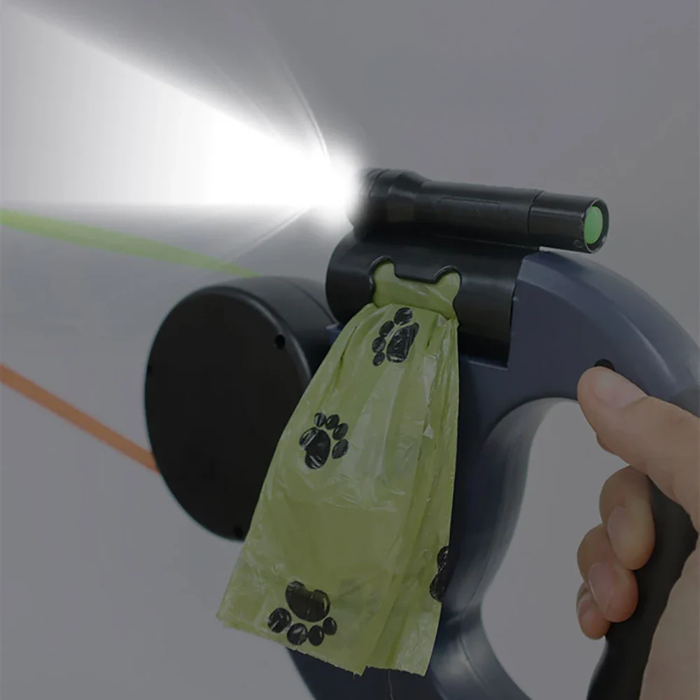 PawSync Duo - LED Intrekbare Hondenriem