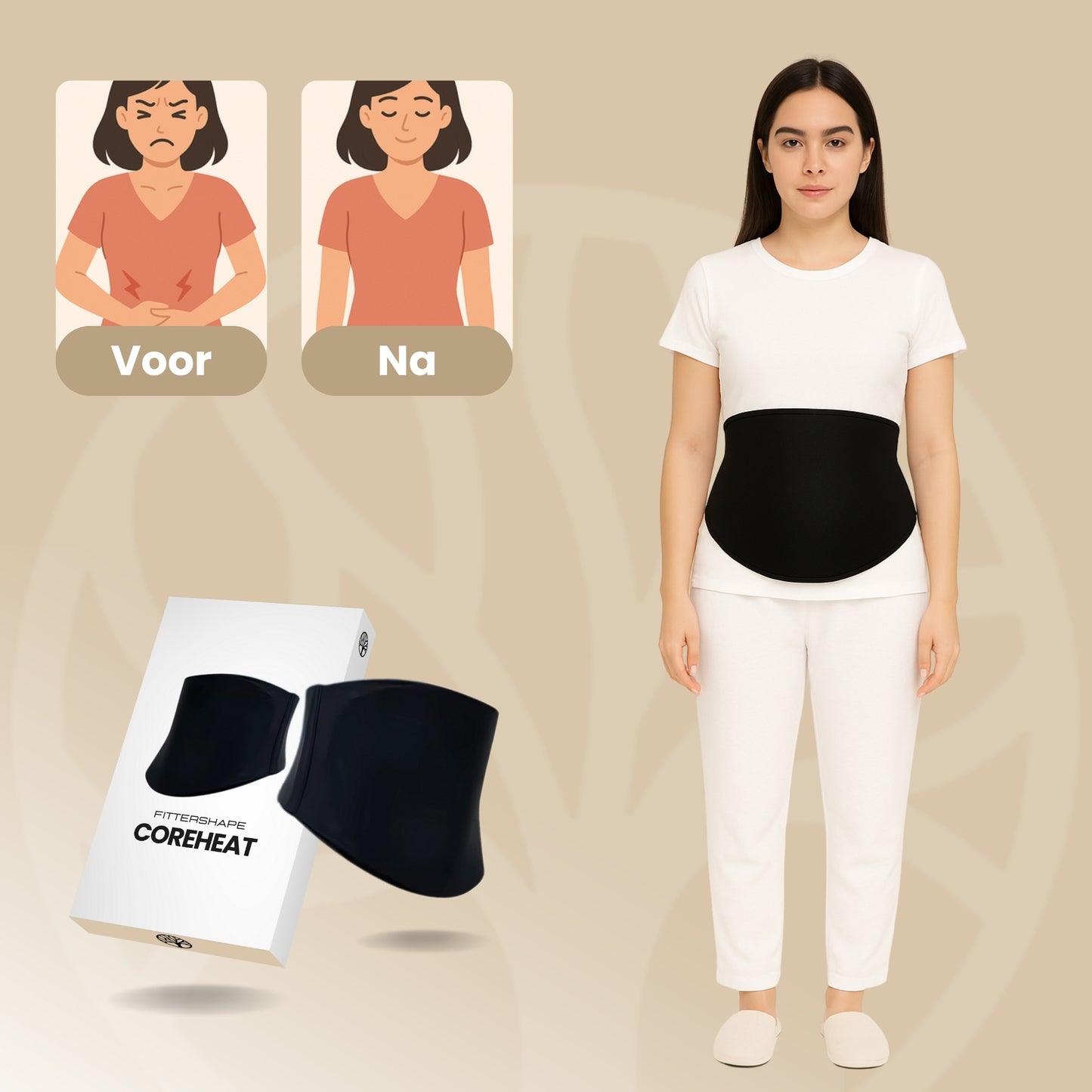 Fittershape CoreHeat | Buikpad – Voor Diepe Warmtetherapie