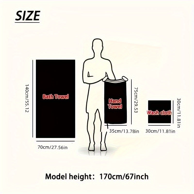 Handdoeken set – Zachte badstof – Sneldrogend – Voor badkamer