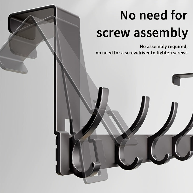 Deurhanger – Metaal – 6 haken – Voor jassen en sleutels
