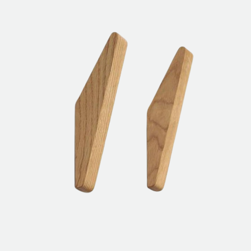 Muurhaak hout – schuine vorm – stevige wandmontage – voor hal & slaapkamer