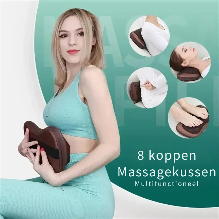 Nekmassageapparaat – Verwarming – Shiatsu – Voor nek en schouders