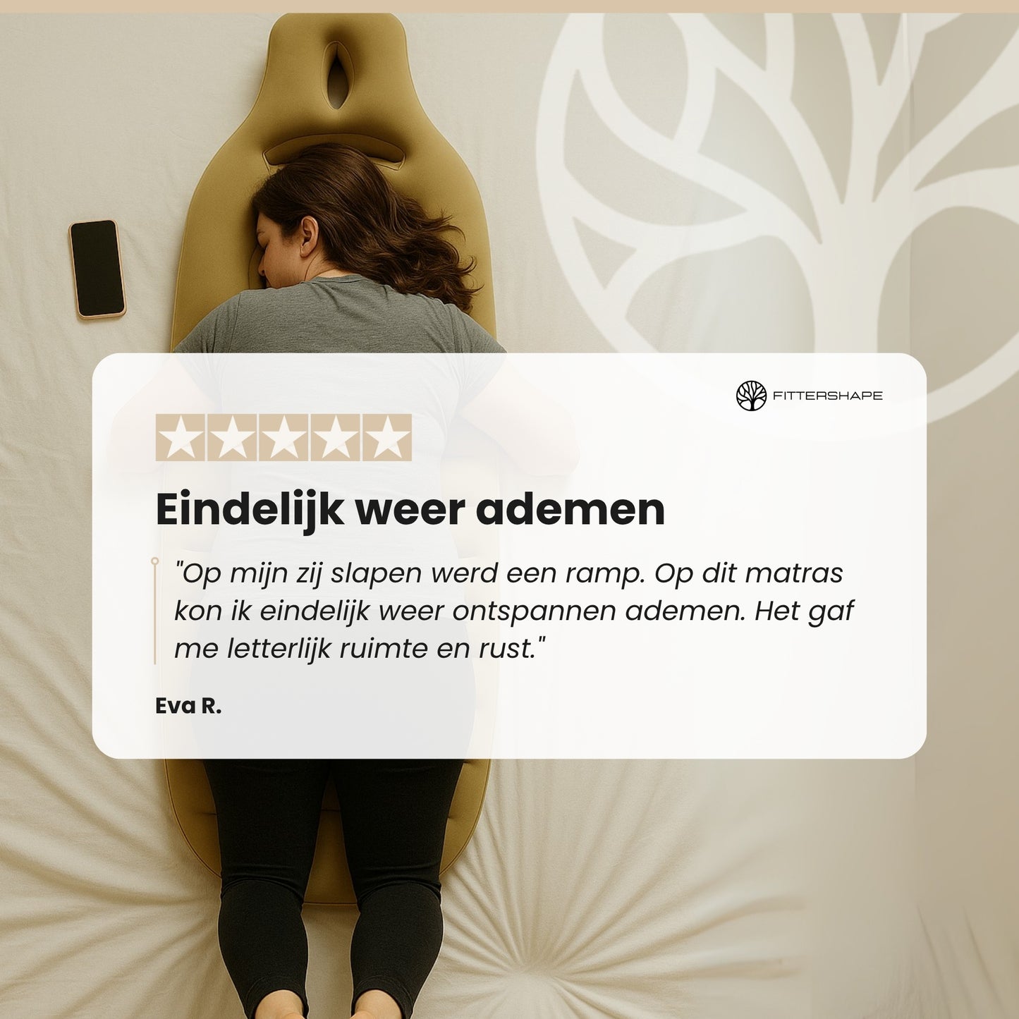 Fittershape BellyNest Matras | Zwangerschapssteun – Voor Buiklig Zonder Druk