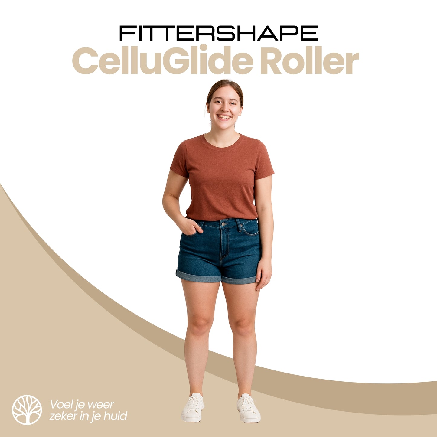 Fittershape CelluGlide Roller | Handmassager – Voor Gladde Huid & Betere Circulatie