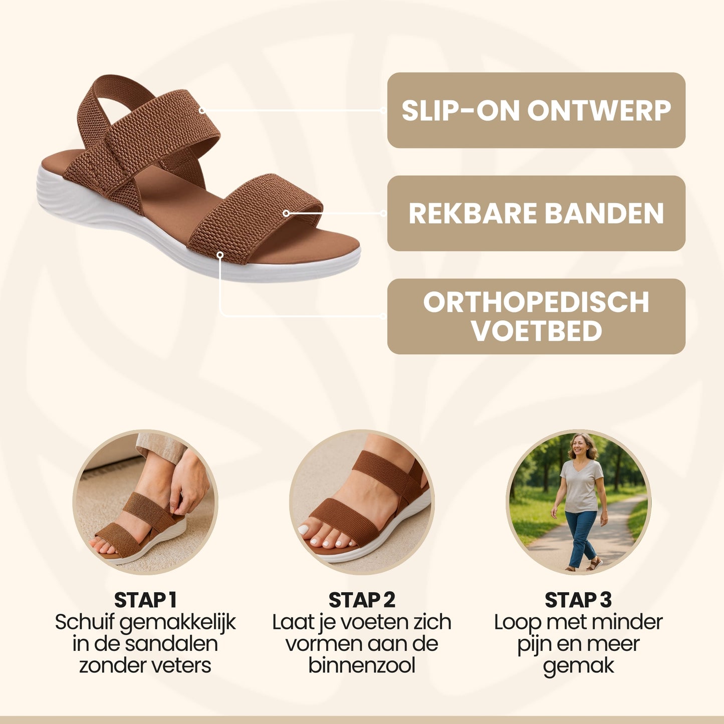 Fittershape AirFlex Sandalen | Slip-On Comfort – Voor Steun & Gemak