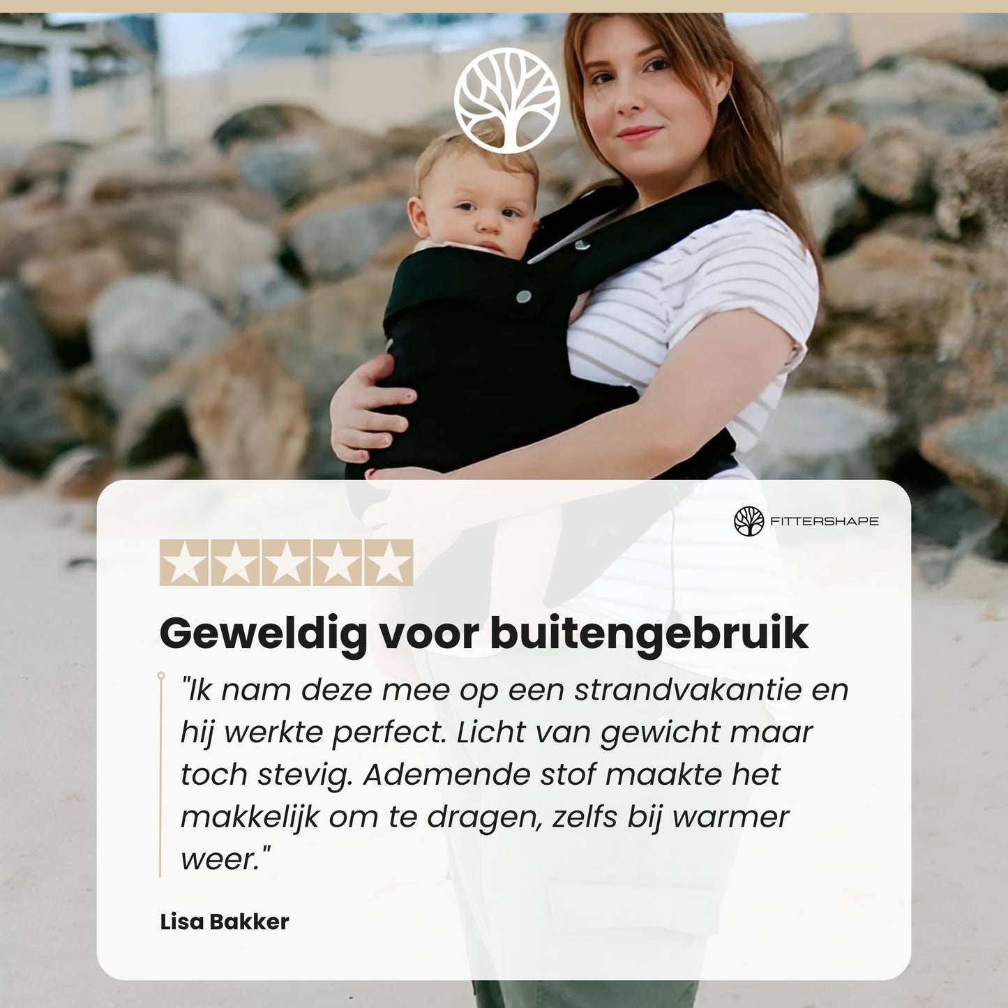 Fittershape BabyEase | Ergonomische Draagzak – Voor Comfortabel Dragen
