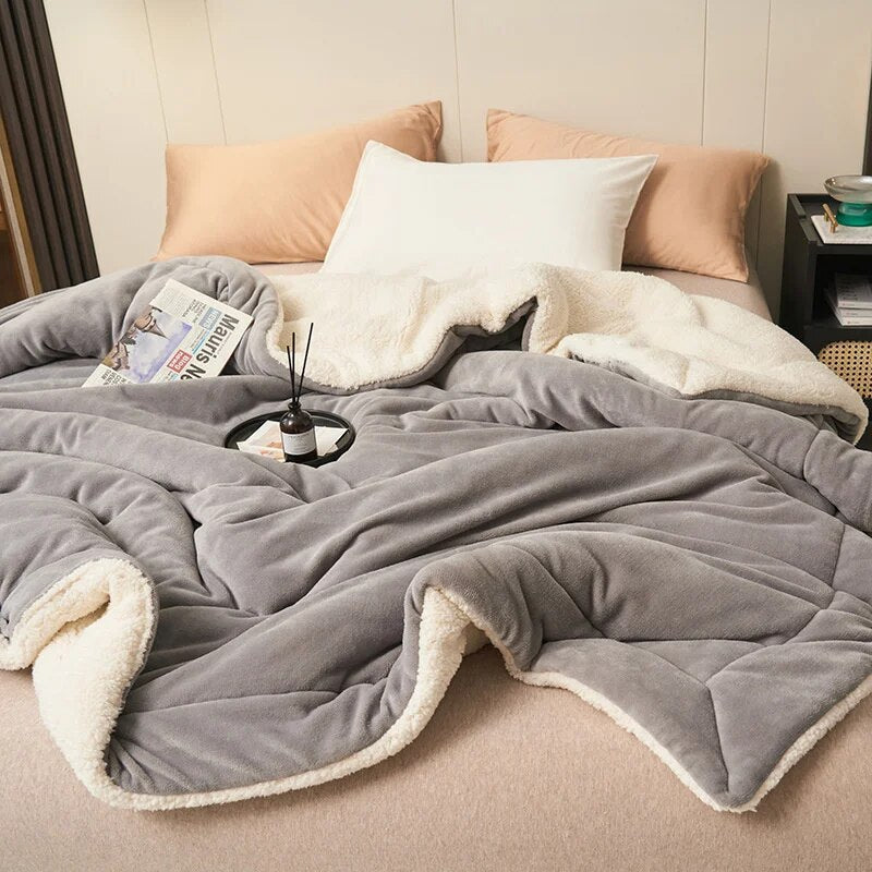 Zachte fleece deken – Luxe sherpa rand – Warme dubbele laag