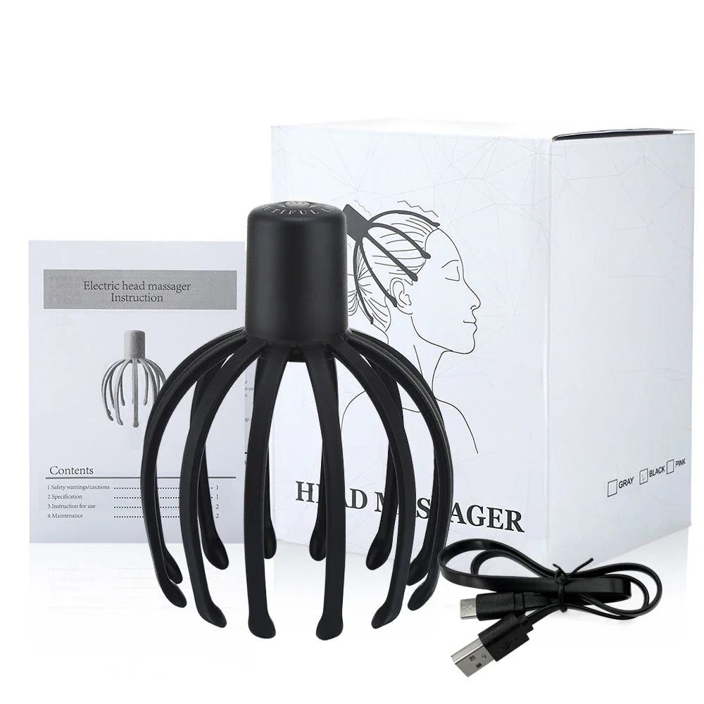 Hoofdmassageapparaat – 3D Vibratie – Verstelbaar – Voor hoofdhuid en ontspanning
