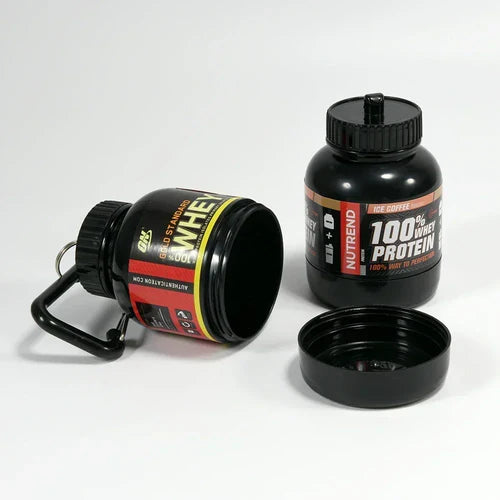 Whey Proteïne Fles – Draagbaar – Met Carabiner – Voor Sporters