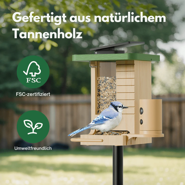Slimme Vogelvoederautomaat – Camera met Nachtzicht – App-besturing – Voor Vogelherkenning