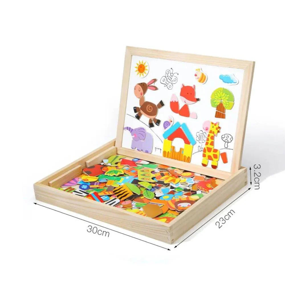 Tekenbord en Magnetische Puzzel – 2-in-1 Educatief Speelgoed – Voor Kinderen