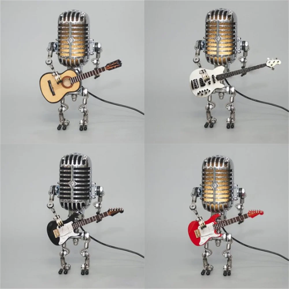 Gitaarlamp - Robotvormige Lamp met Gitaar voor Creatieve Verlichting