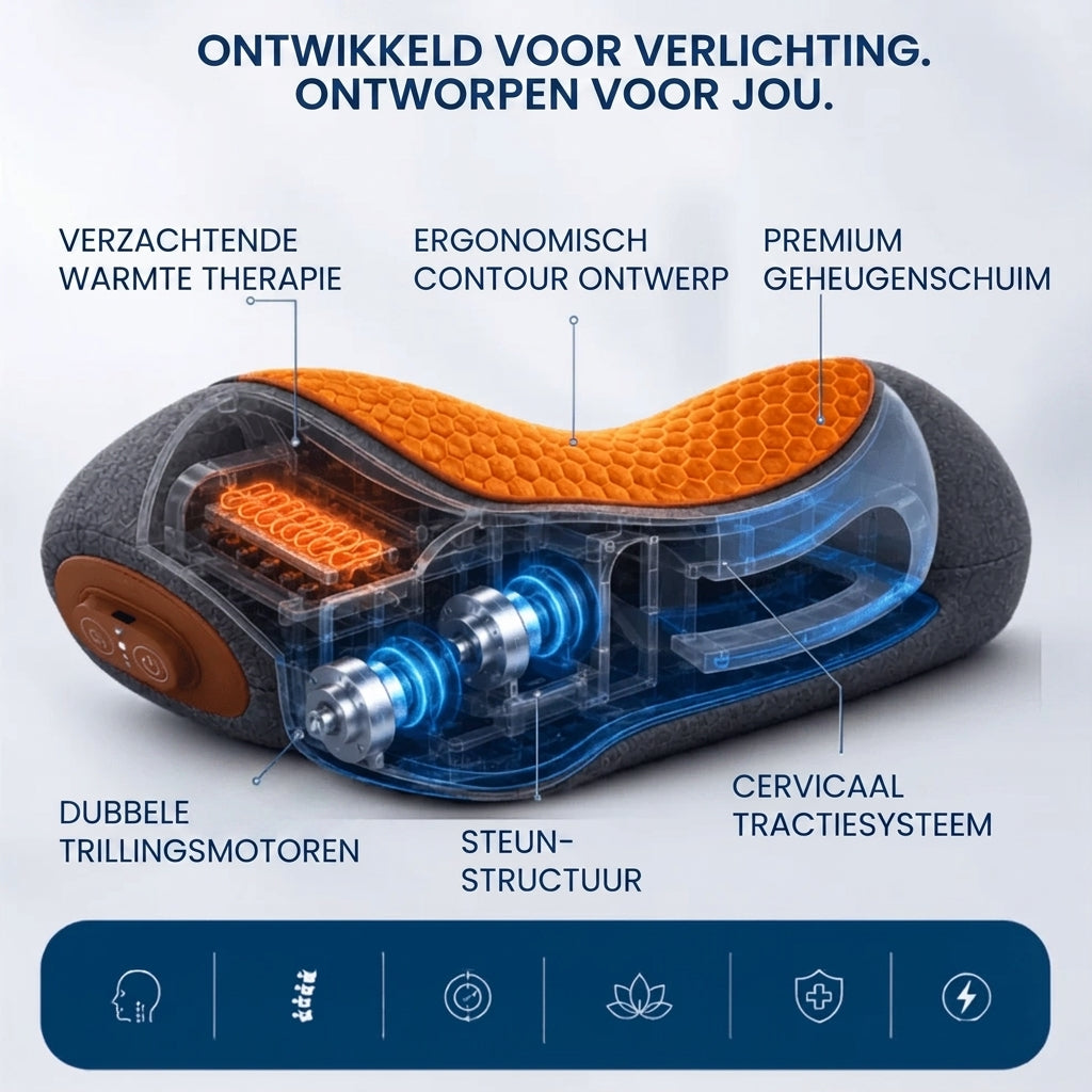 Fittershape Cervical Traction Massager – met warmte & massage