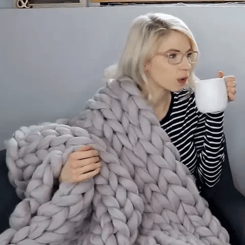 Chunky Deken – Breideken – Zacht materiaal – Voor op bed of bank