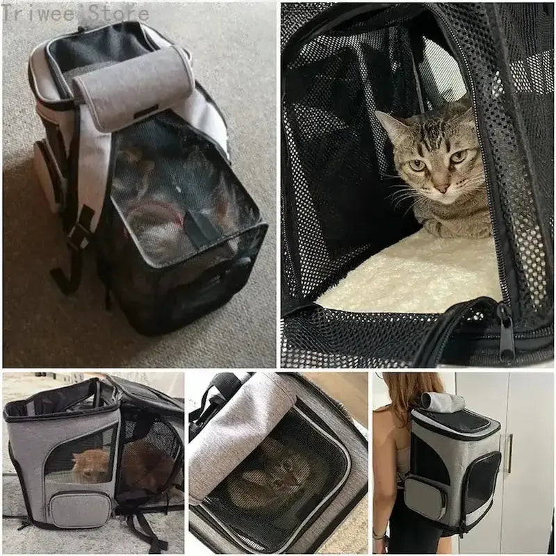 Honden- en Kattenrugzak – Draagbare Reistas – Ademend en Ruim