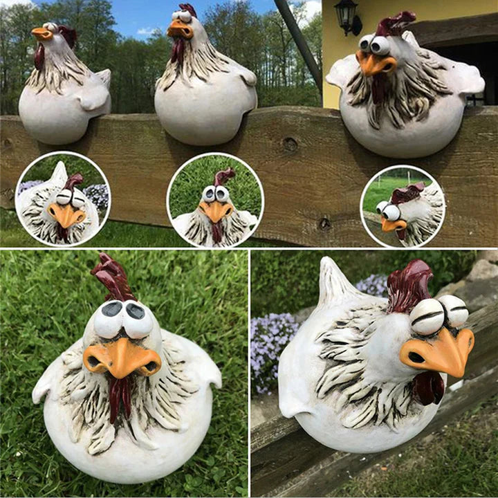 Kippen Tuinbeeld – Decoratief – Voor Tuin en Balkon