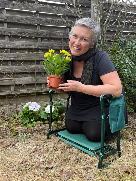 Opvouwbare Tuinstoel met Gereedschapshouder – Verstelbaar – Voor Tuinieren