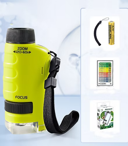 Handheld Microscoop – Zoomfunctie 120x-60x – Voor Educatief Gebruik