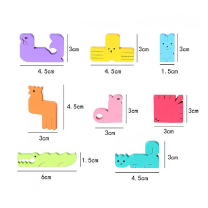 Houten Dieren Tetris – Educatief Puzzelspel – Voor Kinderen