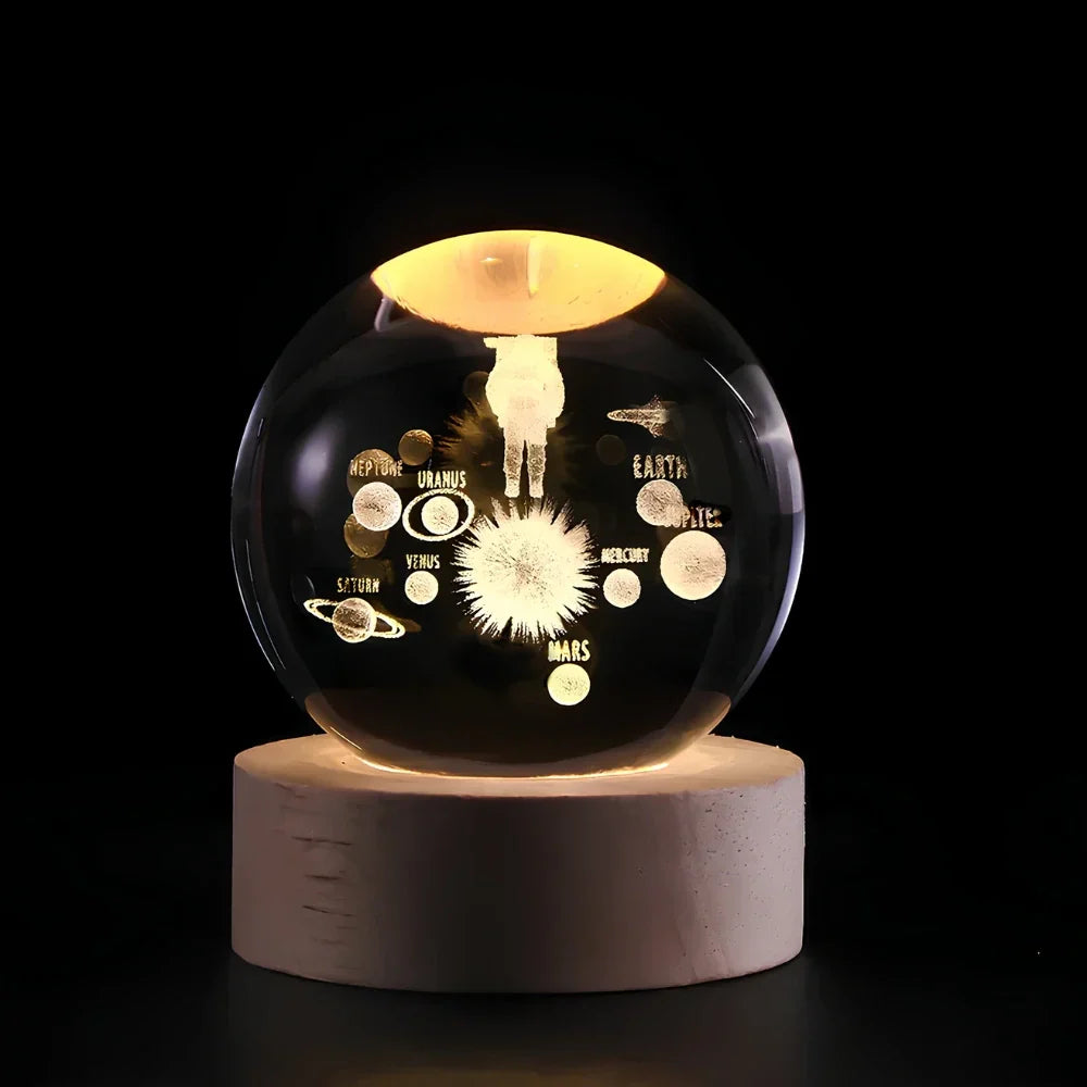 Galaxy Lamp – LED – Houten Voet – Voor Sfeervolle Verlichting