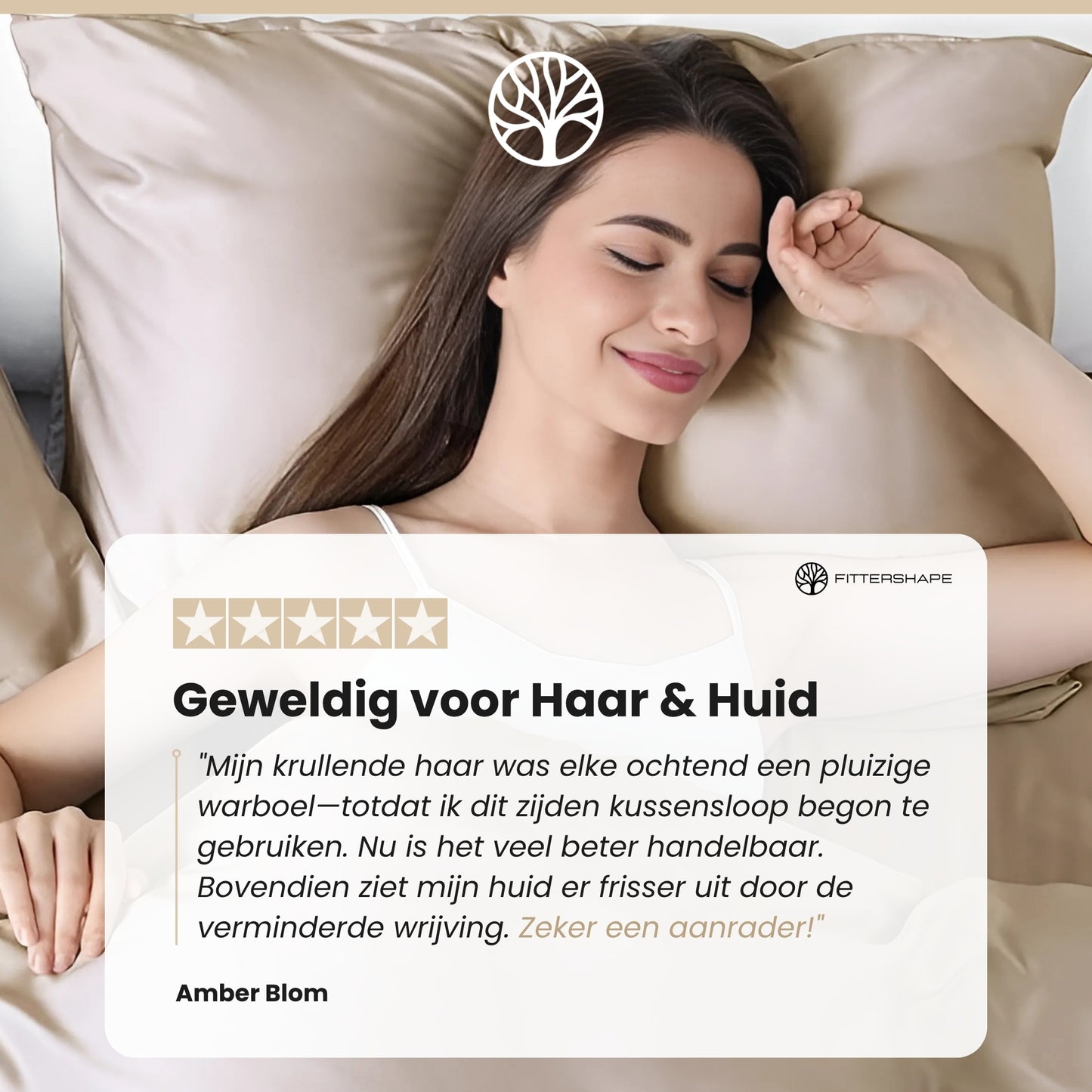 Fittershape Silk Rest | Natuurlijke Zijde Kussensloop – Voor Haar & Huid