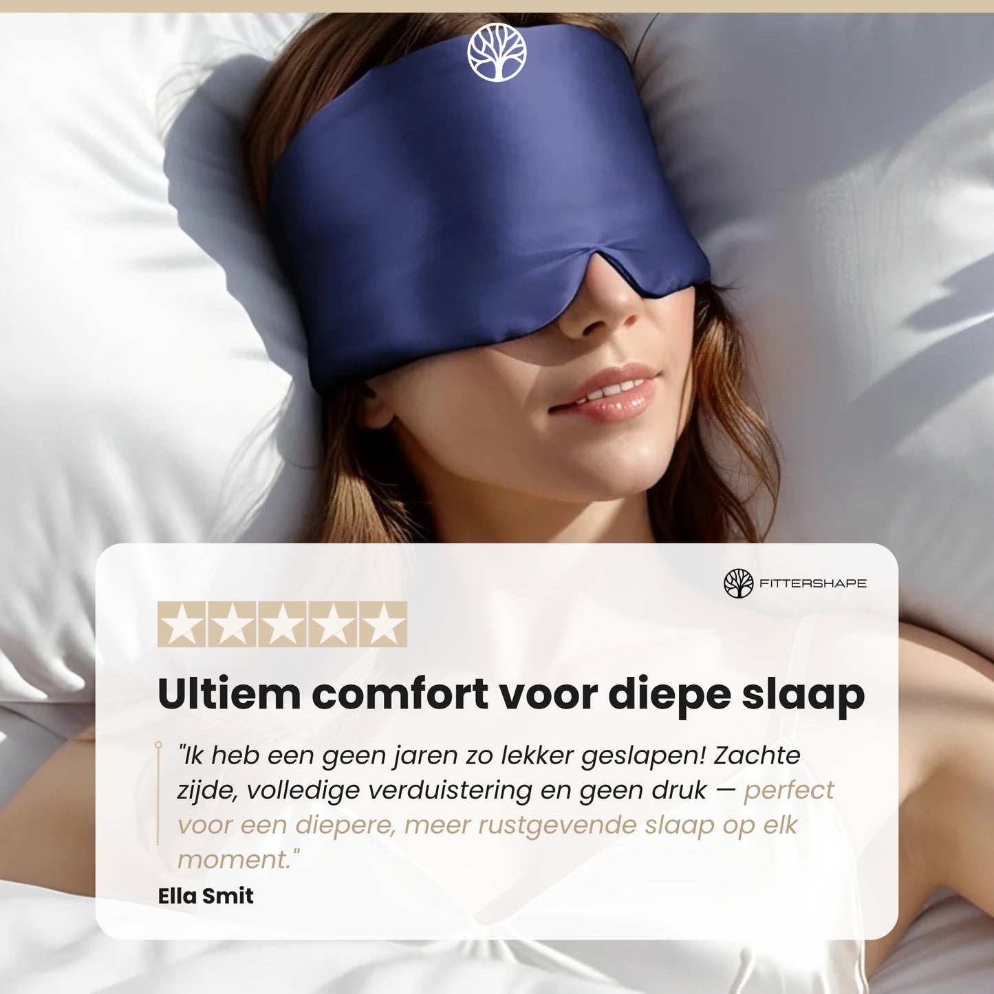 Fittershape SleepSilk | Zijdezachte Slaapmasker – Voor Diepe Nachtrust