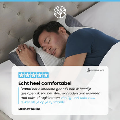 Fittershape SleepAlign | Ergonomisch Kussen – Voor Nek- En Rugondersteuning