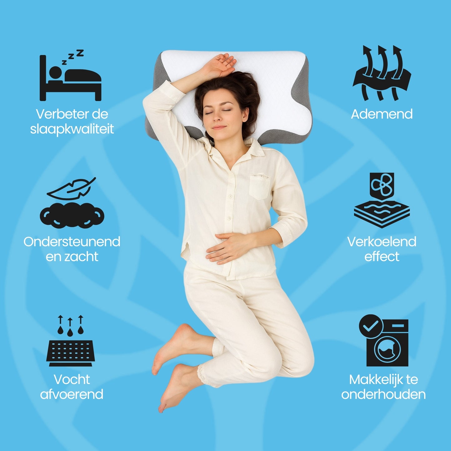 Fittershape SleepAlign | Ergonomisch Kussen – Voor Nek- En Rugondersteuning