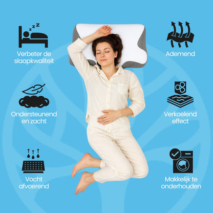 Fittershape SleepAlign | Ergonomisch Kussen – Voor Nek- En Rugondersteuning