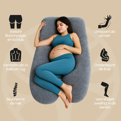 Fittershape SleepNest | Zwangerschapskussen – Voor Zijslapers