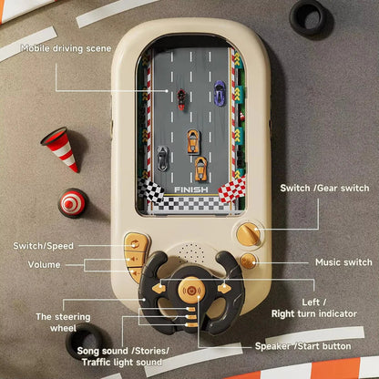 Mini Racebaan – Inclusief Stuurwiel – Voor Kinderen