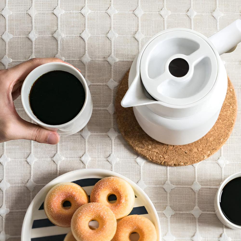 Koffiekan – Houten Handvat – Duurzaam – Voor Keukengebruik