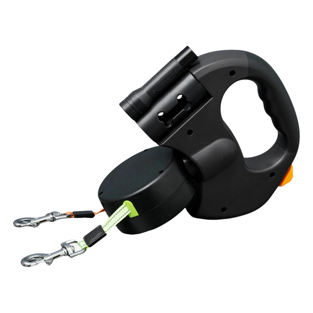 PawSync Duo - LED Intrekbare Hondenriem