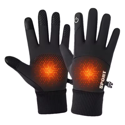 Verwarmde Herenhandschoenen – Touchscreen Vingertoppen – Antislip Grip