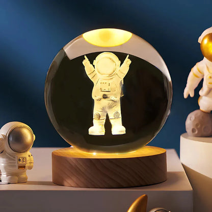 Galaxy Lamp – LED – Houten Voet – Voor Sfeervolle Verlichting