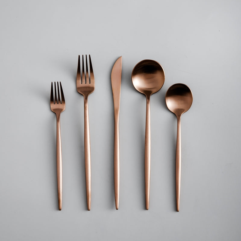 Gouden Bestekset – Modern Design – RVS – Voor Feestelijke Gelegenheden