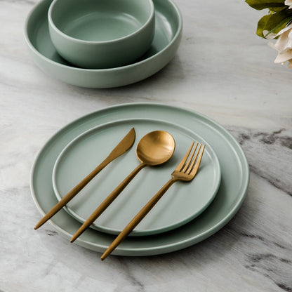 Gouden Bestekset – Modern Design – RVS – Voor Feestelijke Gelegenheden