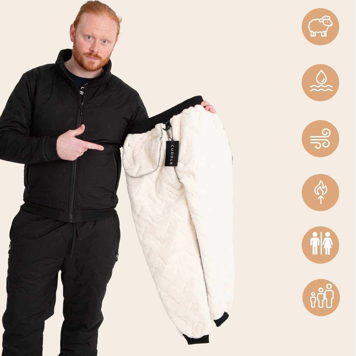 Fleece Draagbroek – Ultra-Zacht en Ademend – Voor Alle Seizoenen