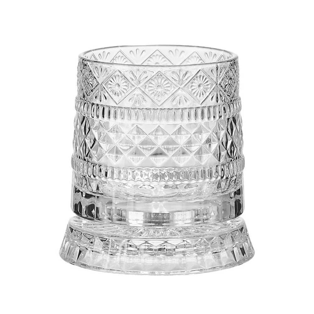 Glazen whiskeyglas – kristalhelder – met deksel voor bescherming
