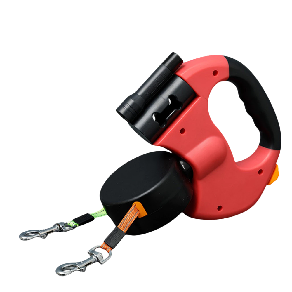 PawSync Duo - LED Intrekbare Hondenriem