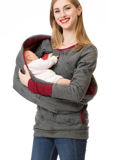 Dames Maternity Hoodie – Baby Draagfunctie – Zachte stof