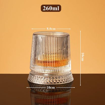 Glazen whiskeyglas – kristalhelder – met deksel voor bescherming