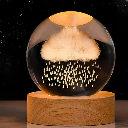 Galaxy Lamp – LED – Houten Voet – Voor Sfeervolle Verlichting