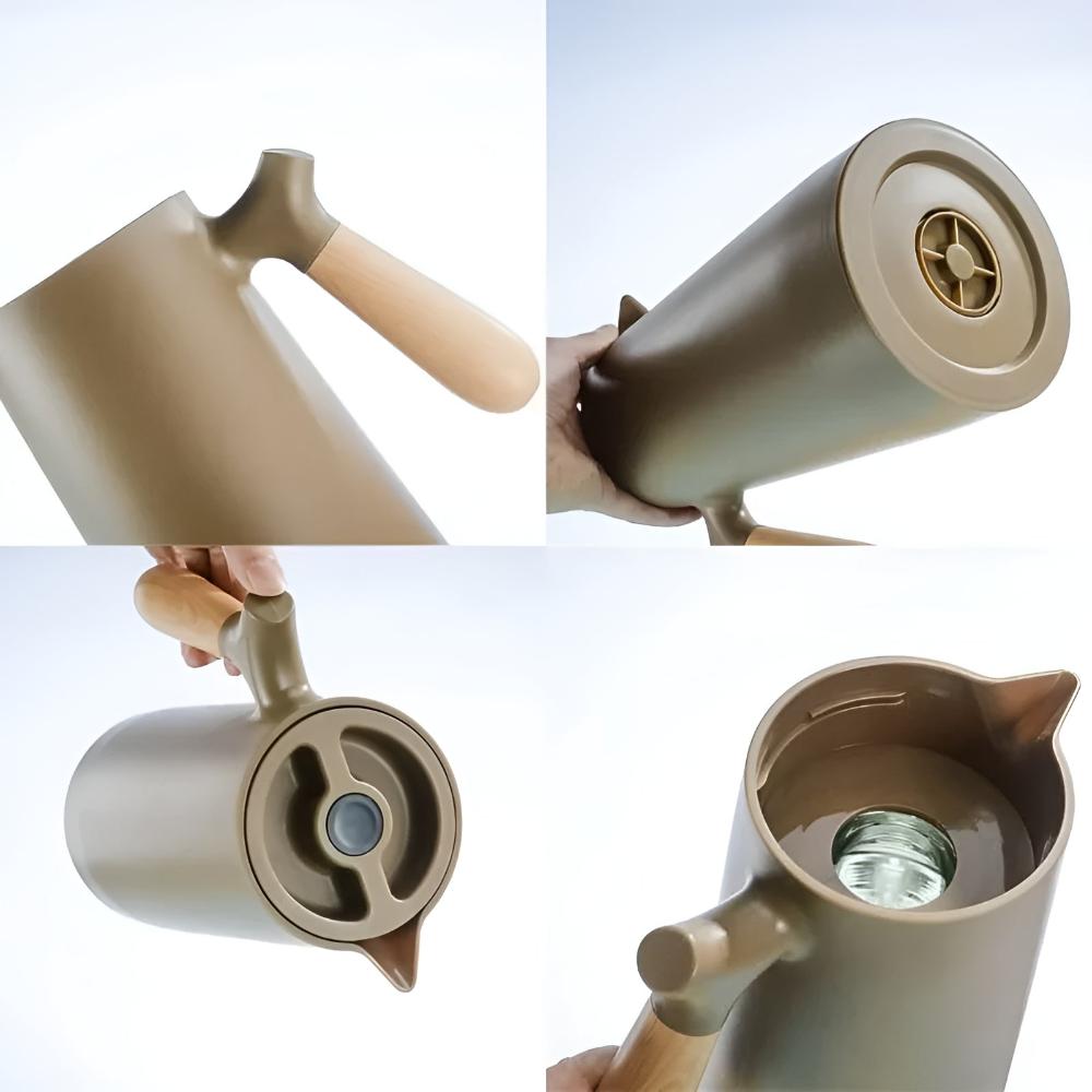 Koffiekan – Houten Handvat – Duurzaam – Voor Keukengebruik