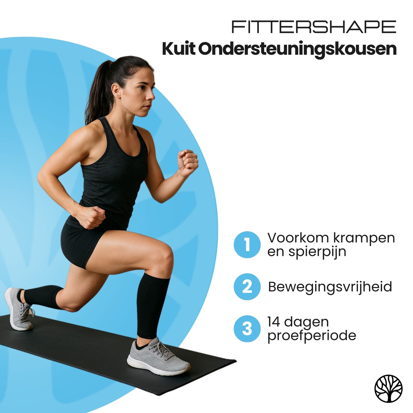 Fittershape Kuit Ondersteuningskousen