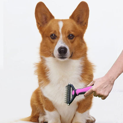 Honden Verzorgingsborstel – Dode Haren Verwijderen – Ergonomisch Handvat – Voor Huisdieren