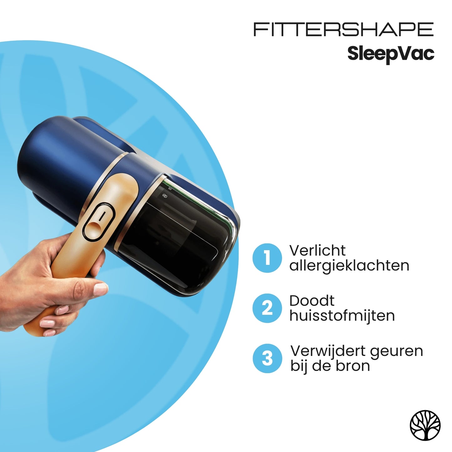 Fittershape SleepVac | Verwijdert Mijten & Allergenen uit je Bed
