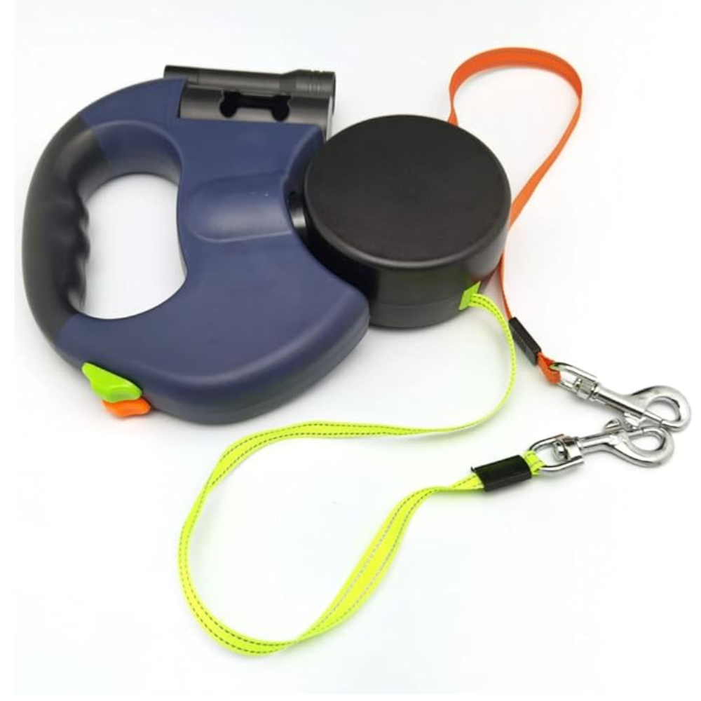 PawSync Duo - LED Intrekbare Hondenriem