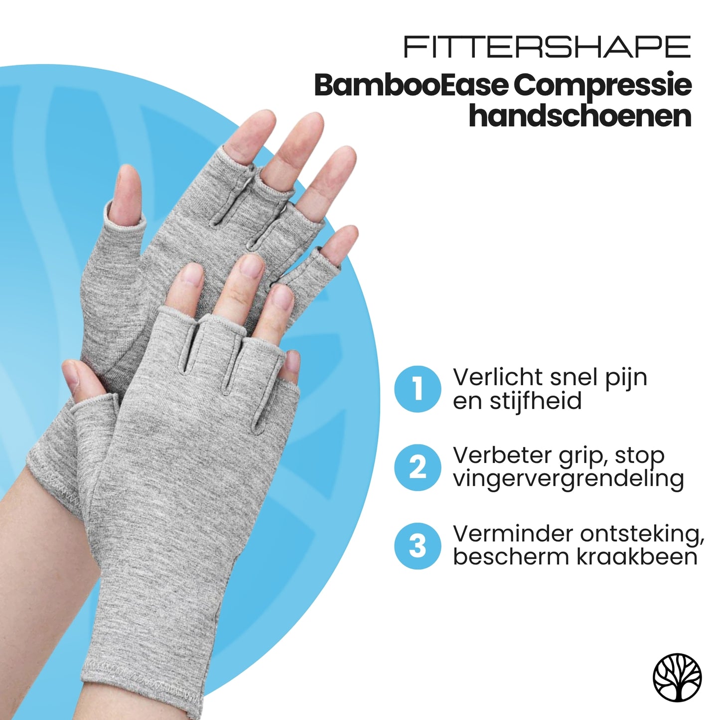 Fittershape BambooEase Compressiehandschoenen